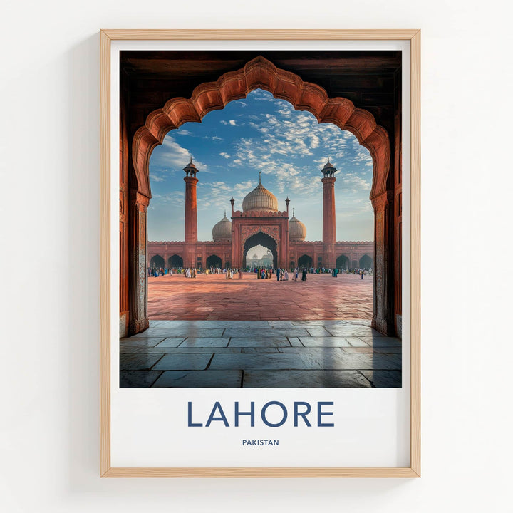 Lahore Poster - Pakistan Travel Art - Grand Archway Mosque Home Decor