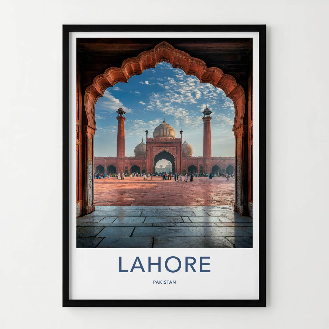 Lahore Poster - Pakistan Travel Art - Grand Archway Mosque Home Decor