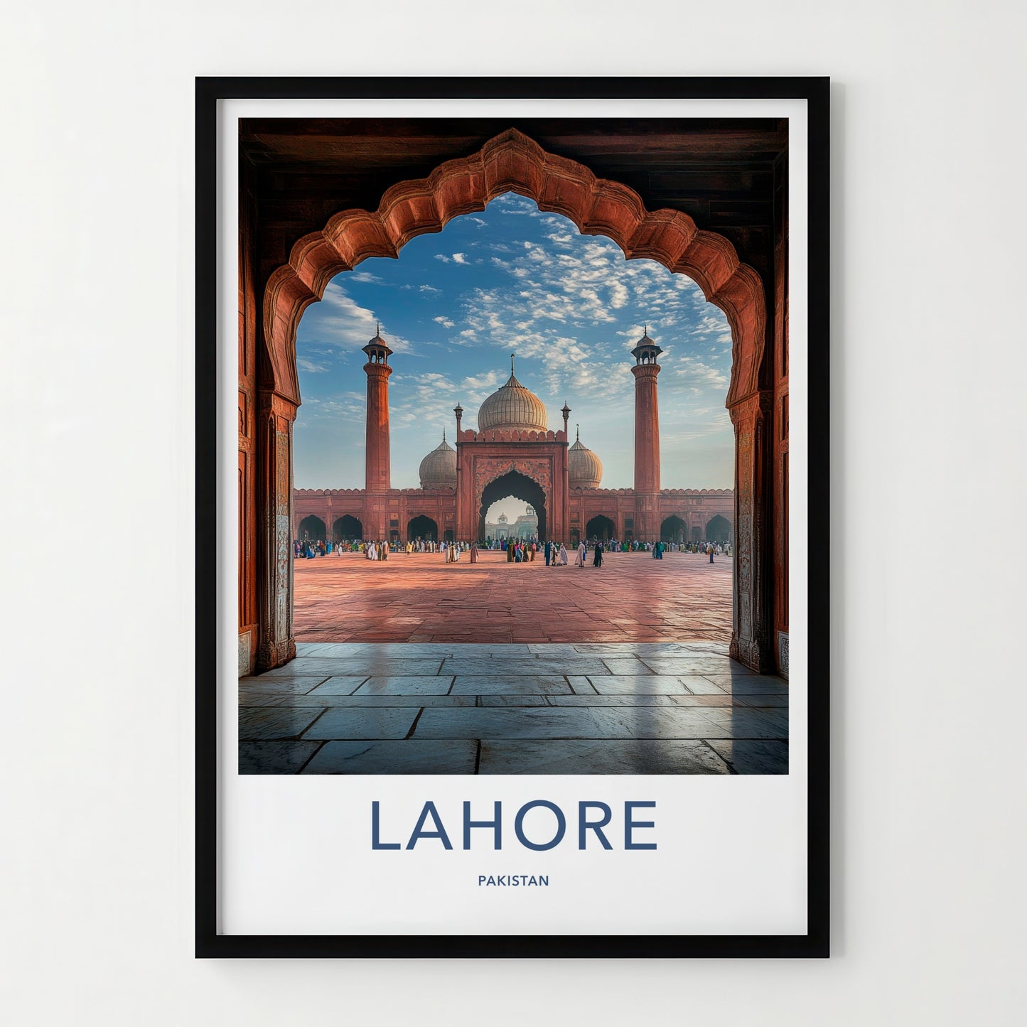 Lahore Poster - Pakistan Travel Art - Grand Archway Mosque Home Decor