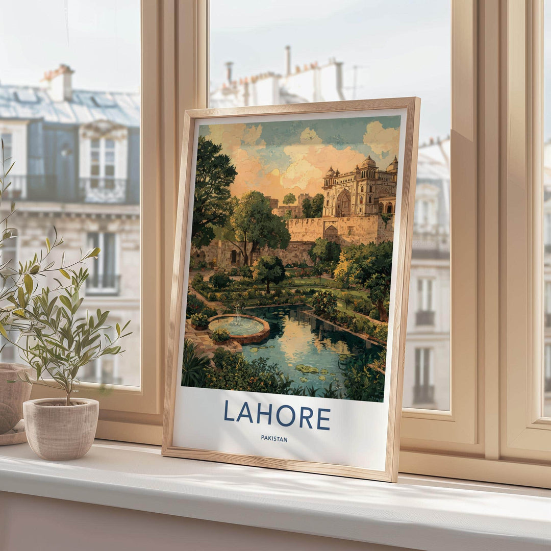 Lahore Poster - Pakistan Travel Art - Grand Palace Garden Home Decor