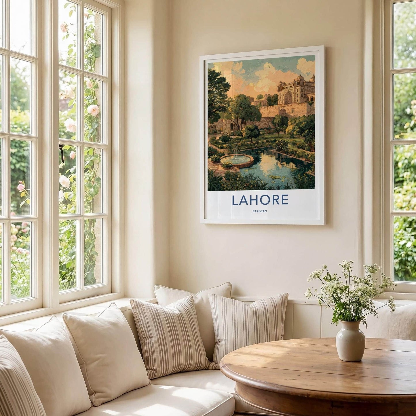 Lahore Poster - Pakistan Travel Art - Grand Palace Garden Home Decor