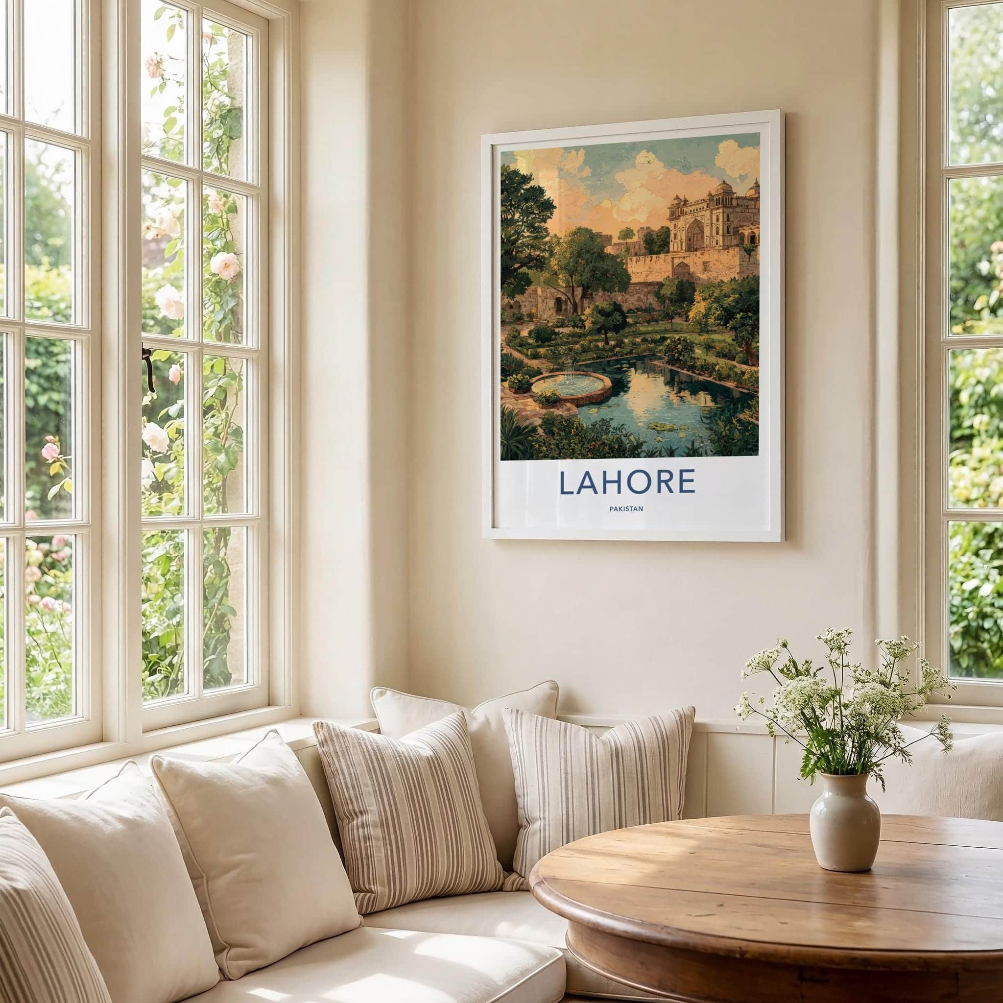 Lahore Poster - Pakistan Travel Art - Grand Palace Garden Home Decor