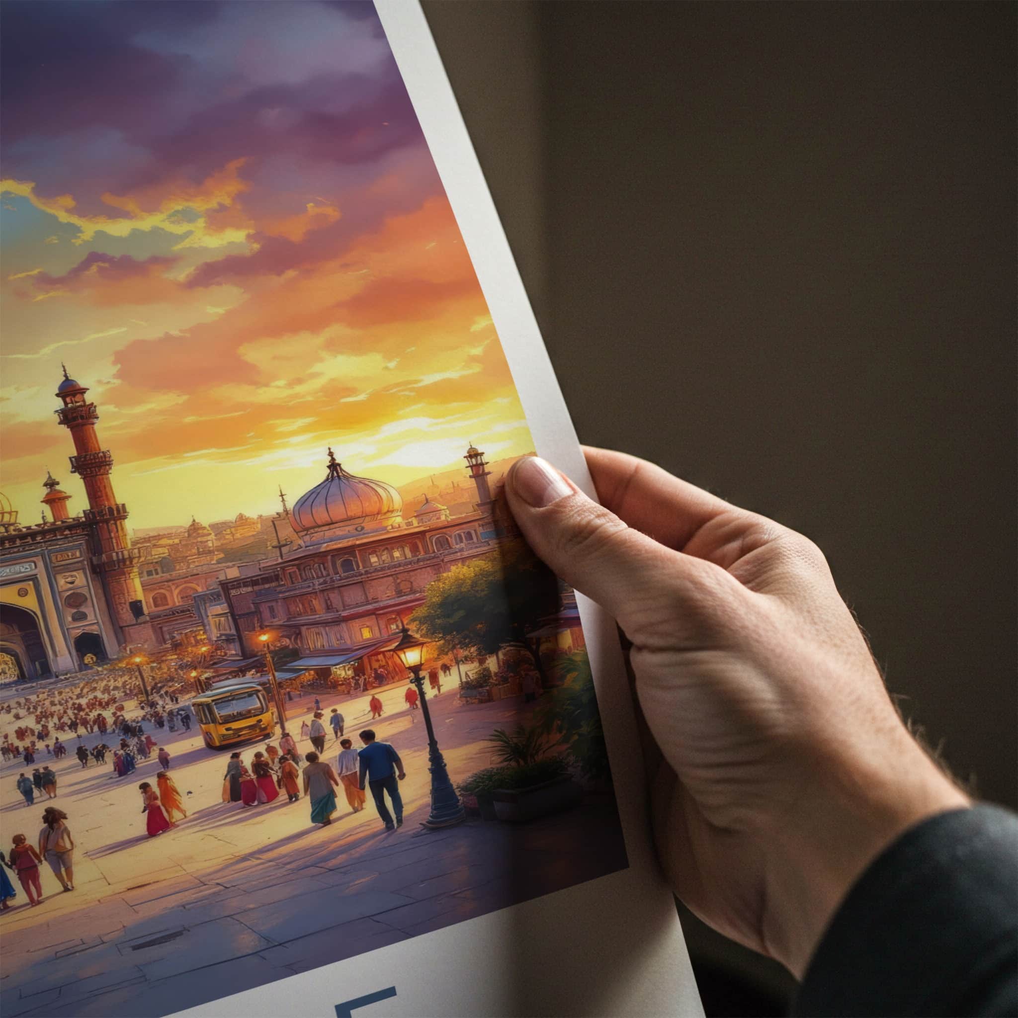 Lahore Poster - Pakistan Travel Art - Vibrant City Sunset Home Decor