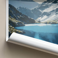 Lake Alta Poster - New Zealand Travel Art - Alpine Lake View Home Decor