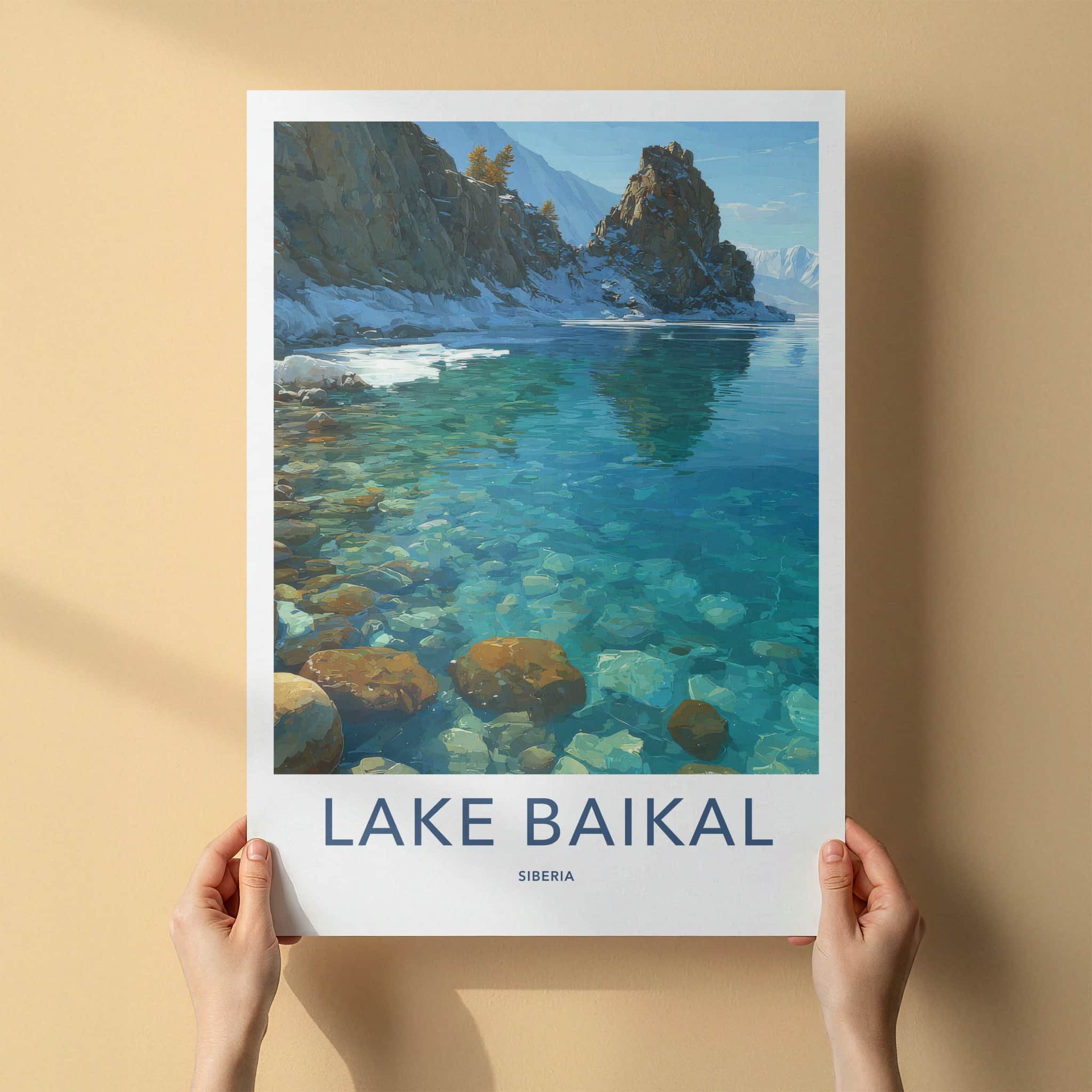 Lake Baikal Poster Russia Clear Lake Water Wall Decor