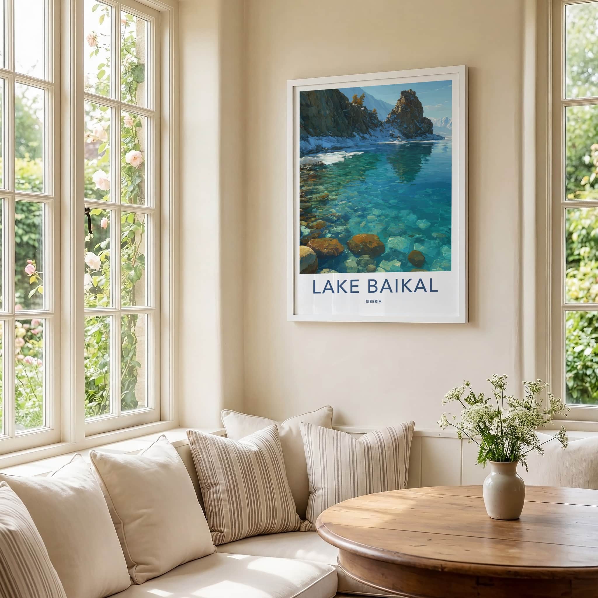 Lake Baikal Poster Russia Clear Lake Water Wall Decor
