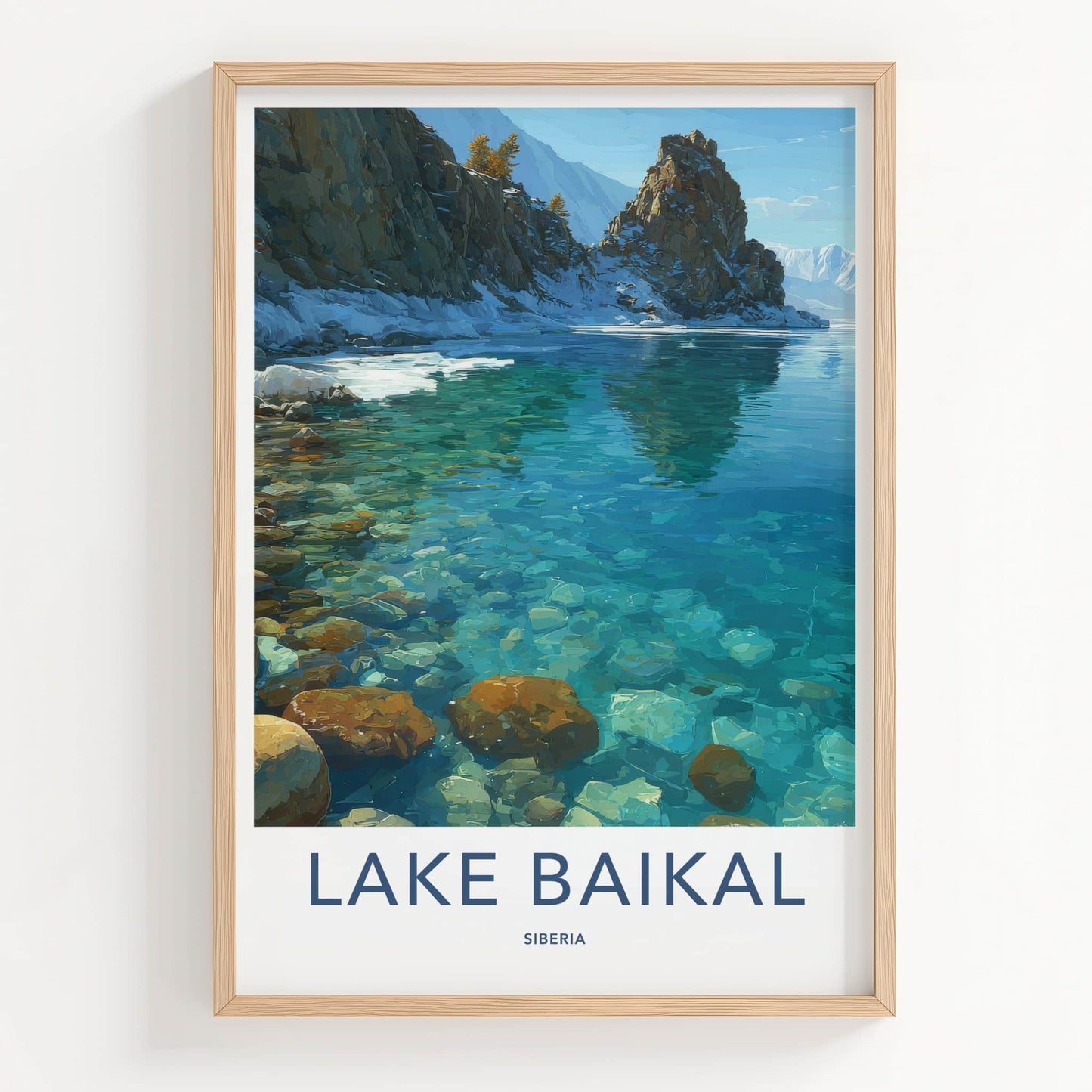 Lake Baikal Poster Russia Clear Lake Water Wall Decor
