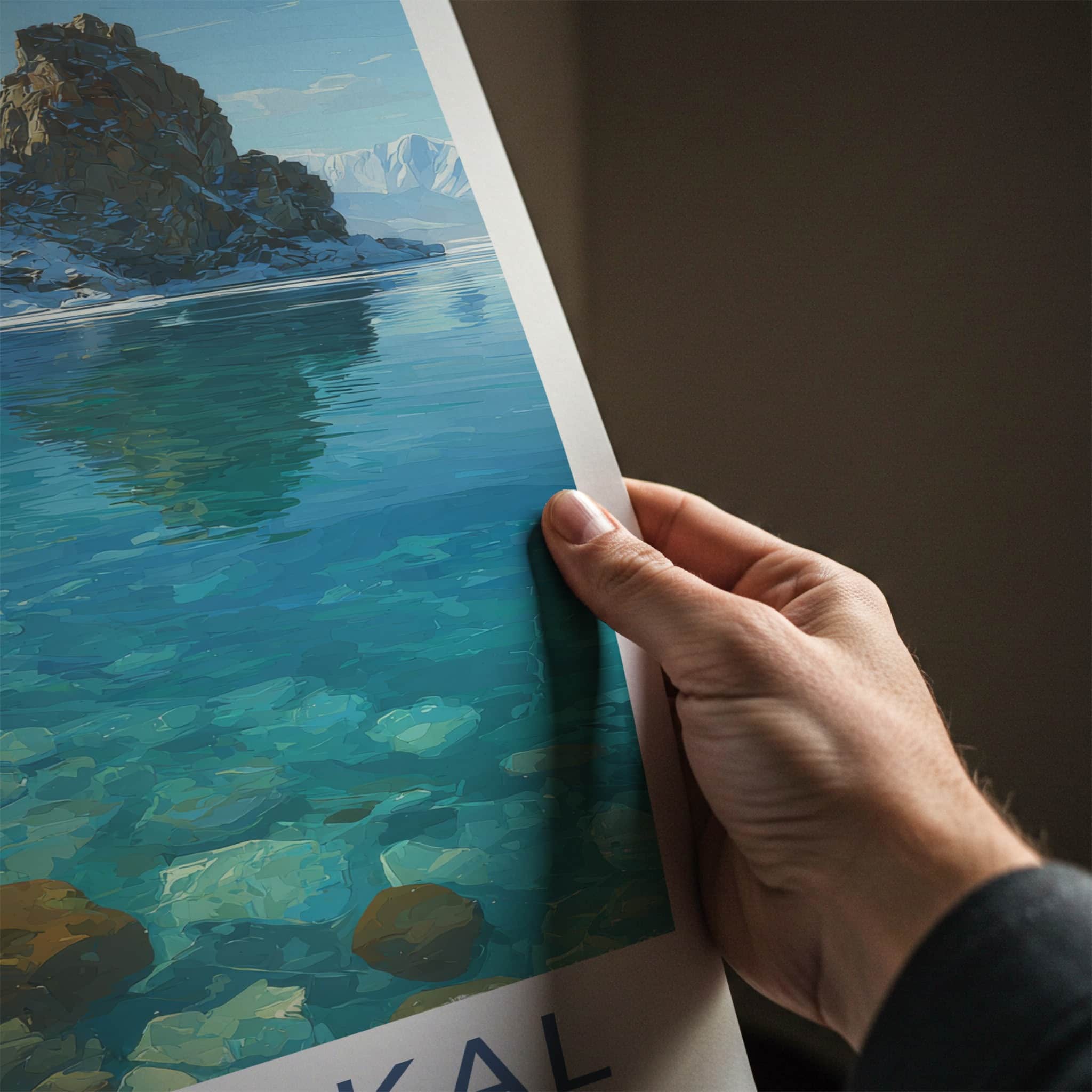 Lake Baikal Poster Russia Clear Lake Water Wall Decor