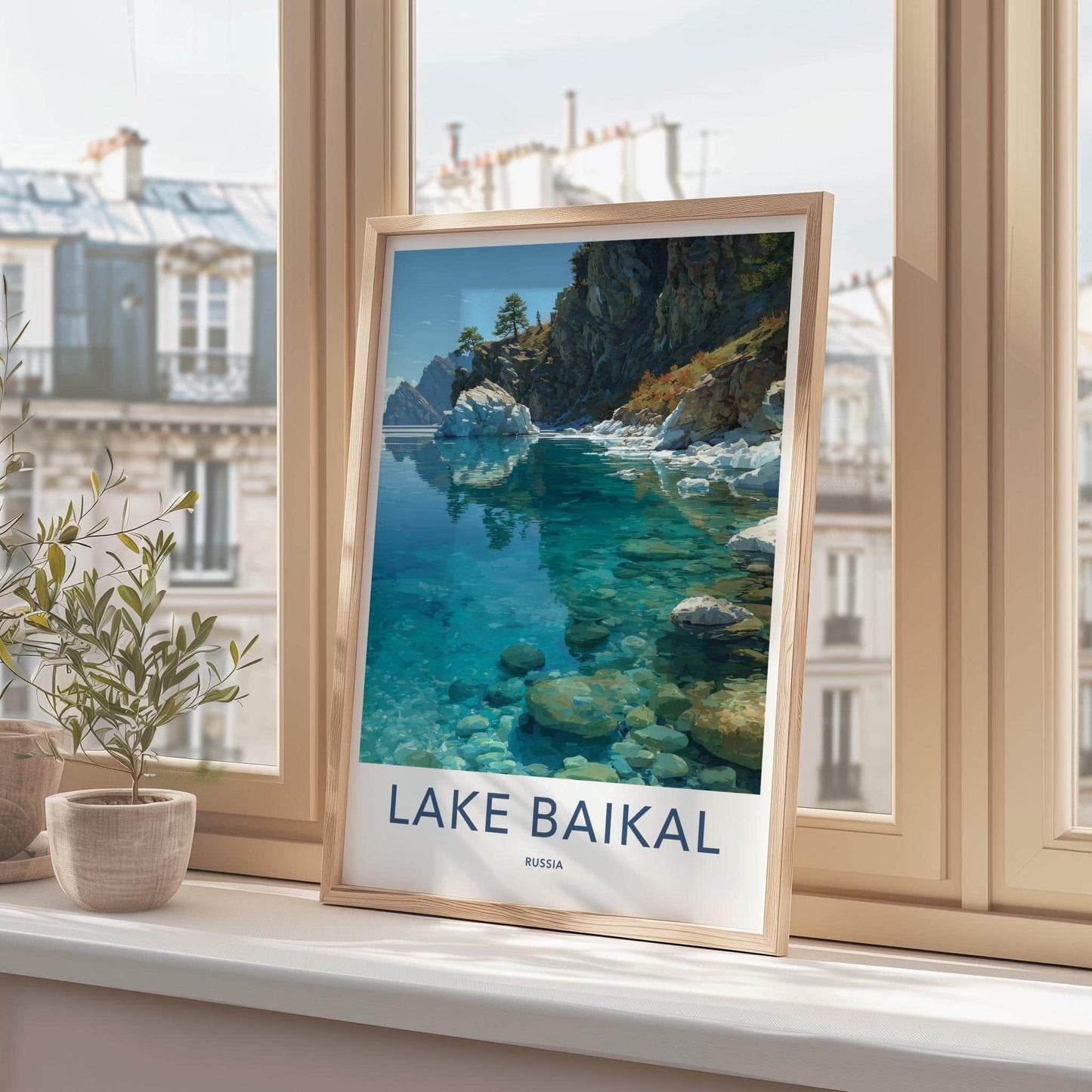 Lake Baikal Poster - Russia Travel Art - Clear Blue Waters Home Decor