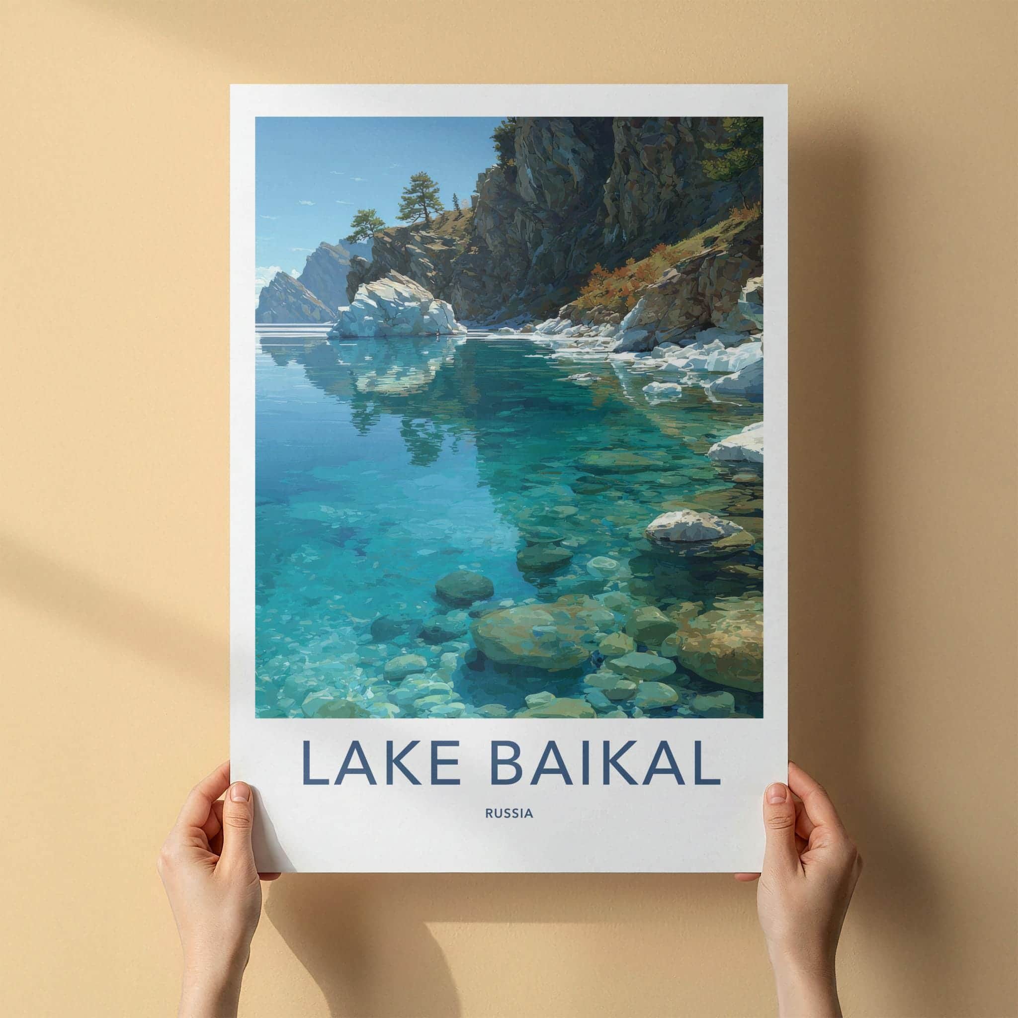 Lake Baikal Poster - Russia Travel Art - Clear Blue Waters Home Decor