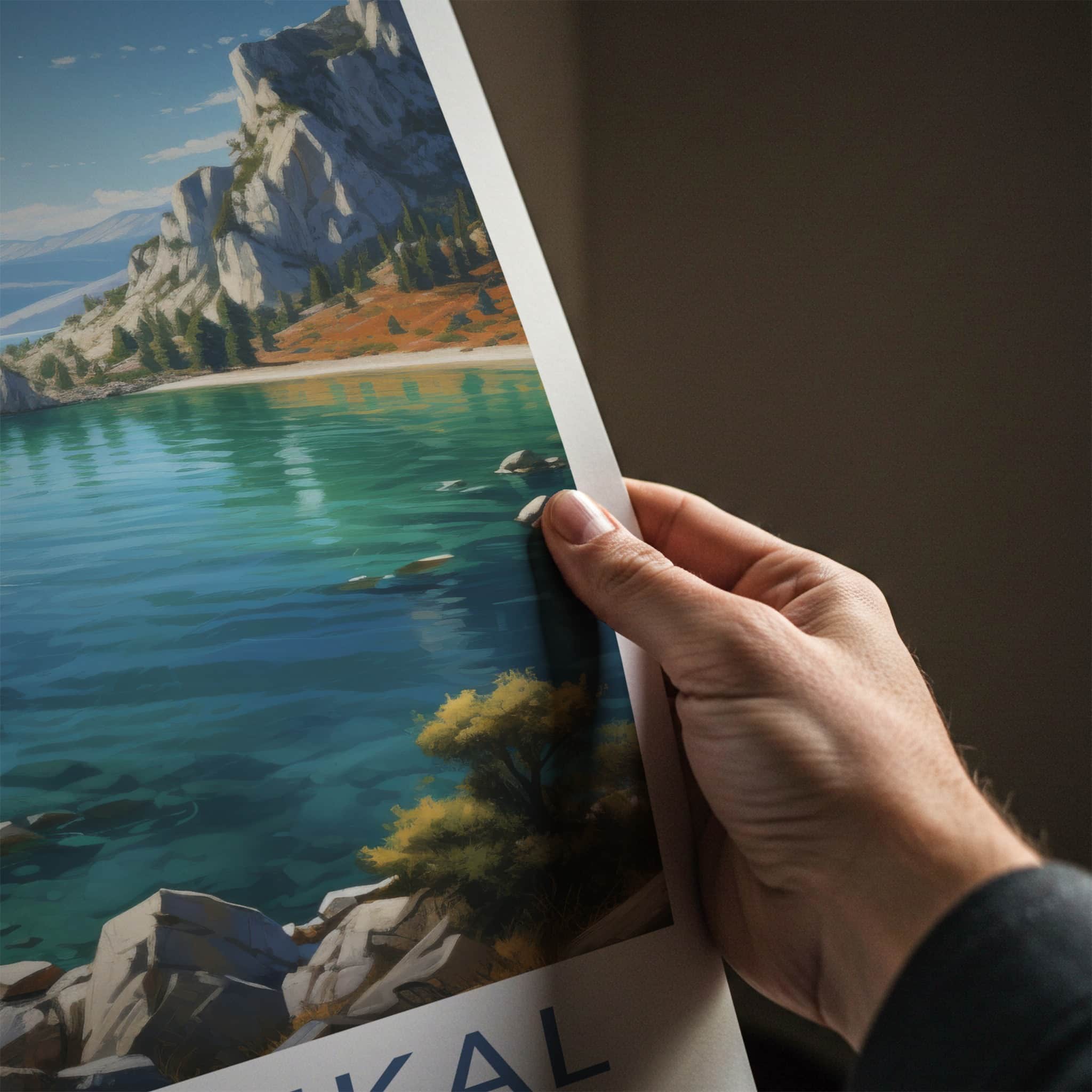 LAKE BAIKAL Poster - Russia Travel Art - Clear Water Shore Home Decor