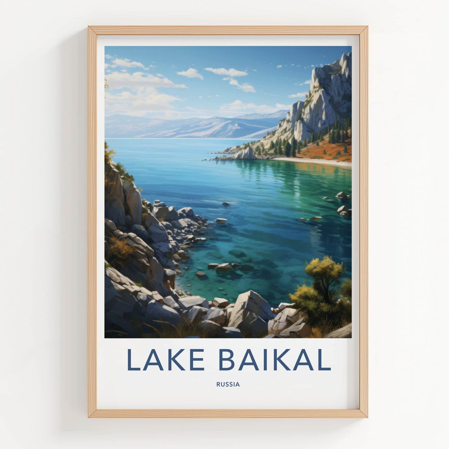 LAKE BAIKAL Poster - Russia Travel Art - Clear Water Shore Home Decor