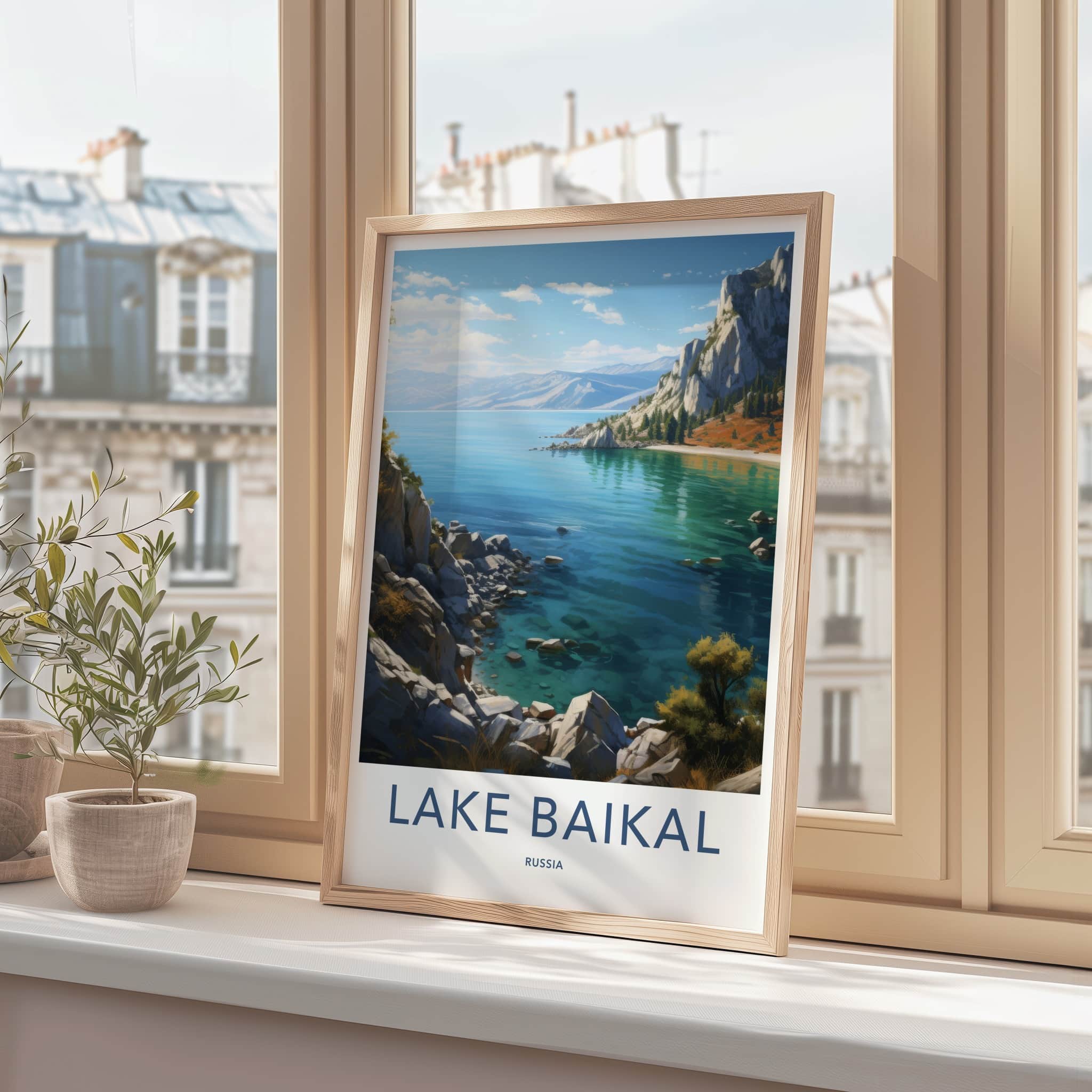 LAKE BAIKAL Poster - Russia Travel Art - Clear Water Shore Home Decor