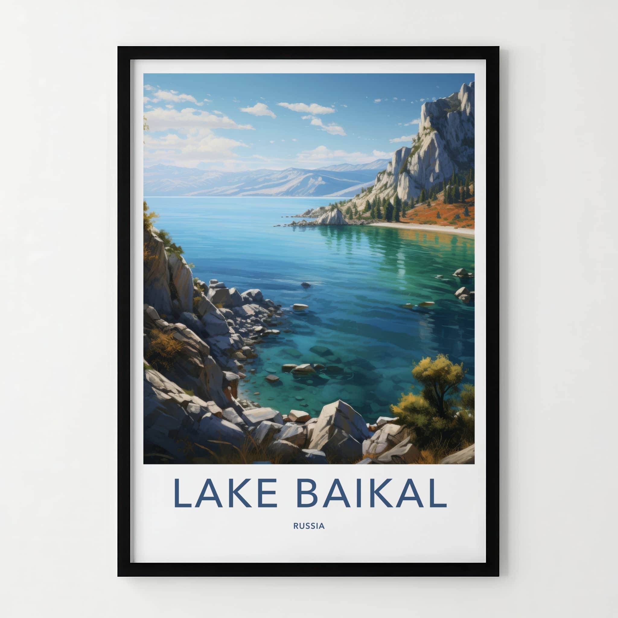 LAKE BAIKAL Poster - Russia Travel Art - Clear Water Shore Home Decor