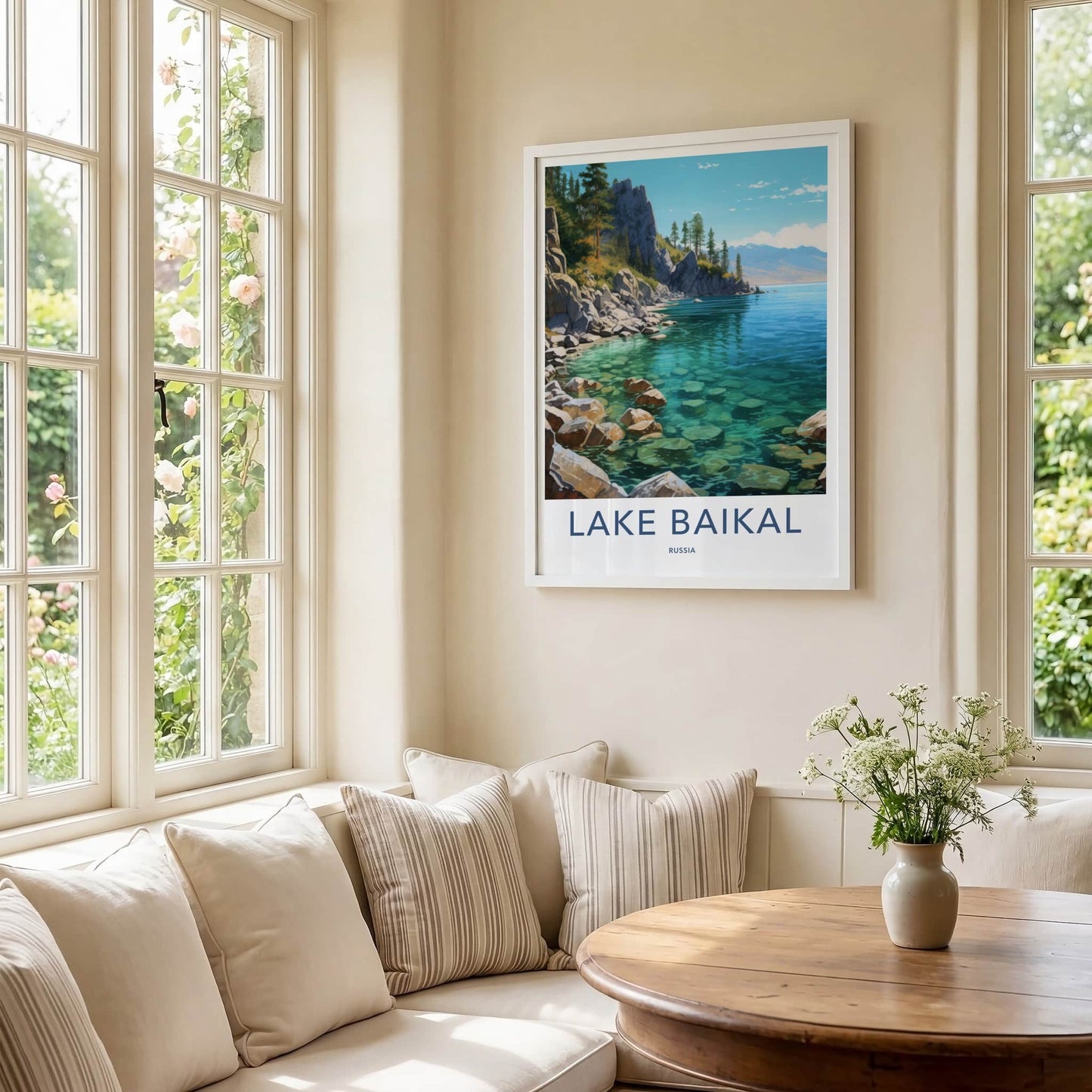 Lake Baikal Poster - Russia Travel Art - Clear Water Shore Home Decor