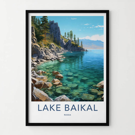 Lake Baikal Poster - Russia Travel Art - Clear Water Shore Home Decor