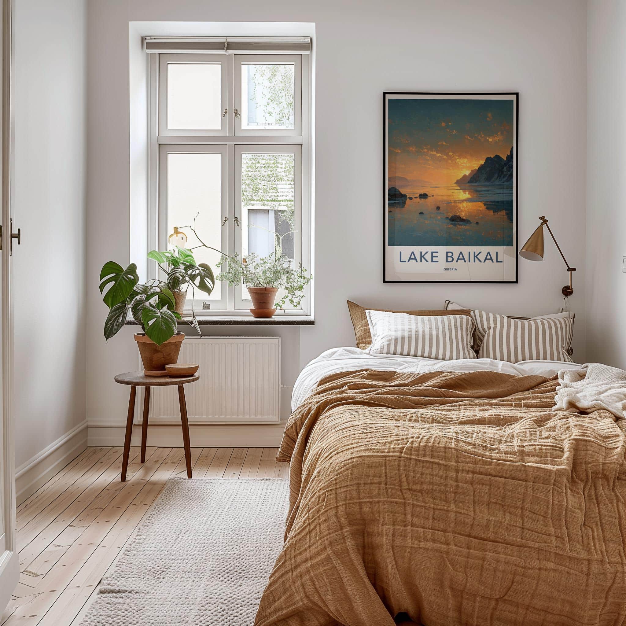 Lake Baikal Poster - Russia Travel Art - Icy Lake Sunset Home Decor