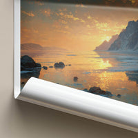 Lake Baikal Poster - Russia Travel Art - Icy Lake Sunset Home Decor