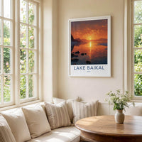 LAKE BAIKAL Poster - Russia Wall Art - Icy Lake Sunset Gallery Art