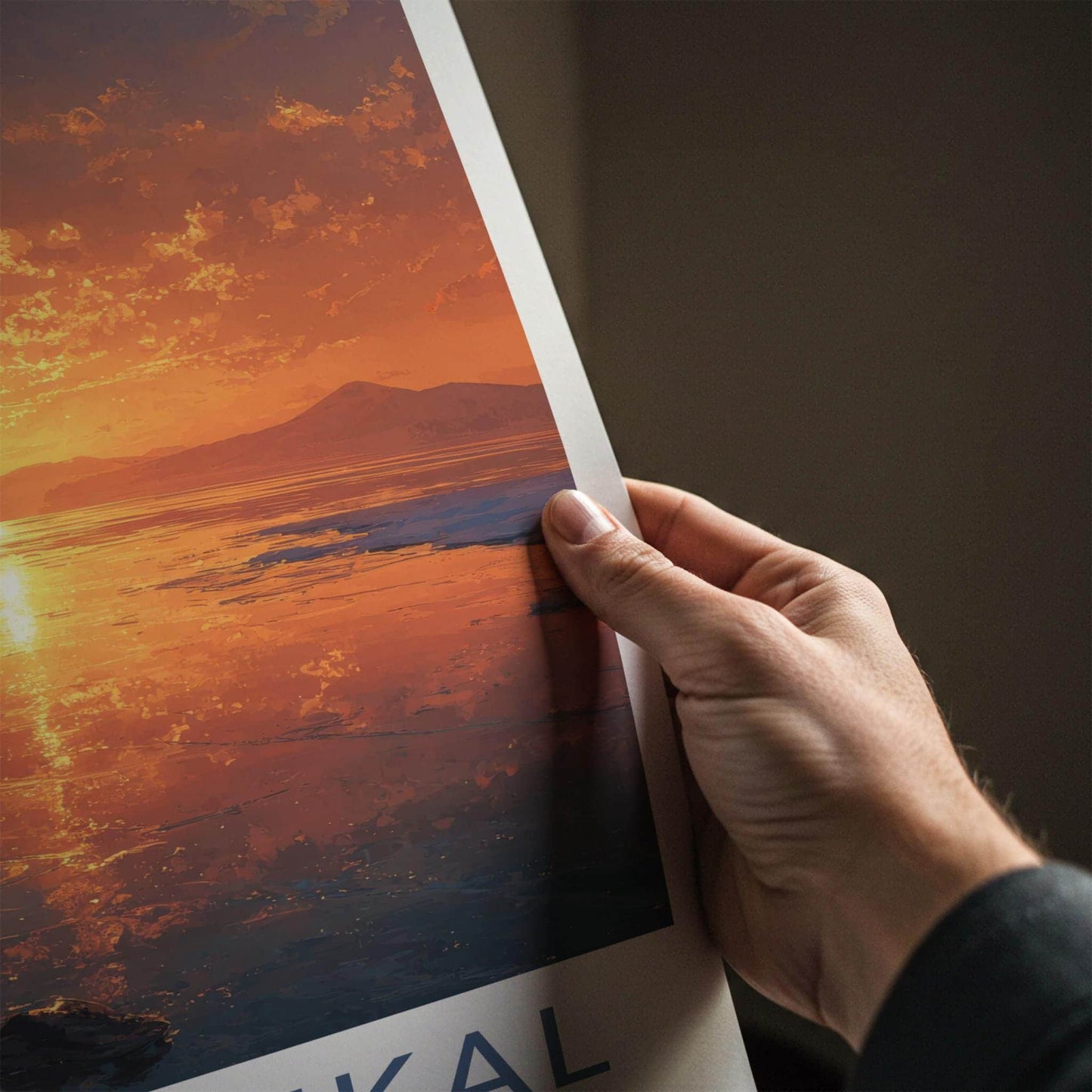 LAKE BAIKAL Poster - Russia Wall Art - Icy Lake Sunset Gallery Art