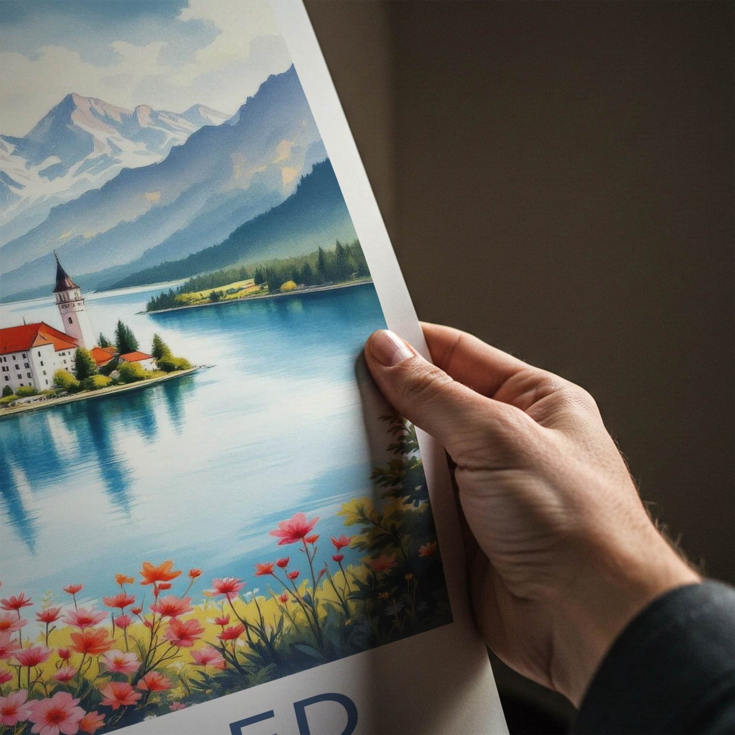 Lake Bled Poster - Slovenia Wall Art - Island Castle Lake Home Decor