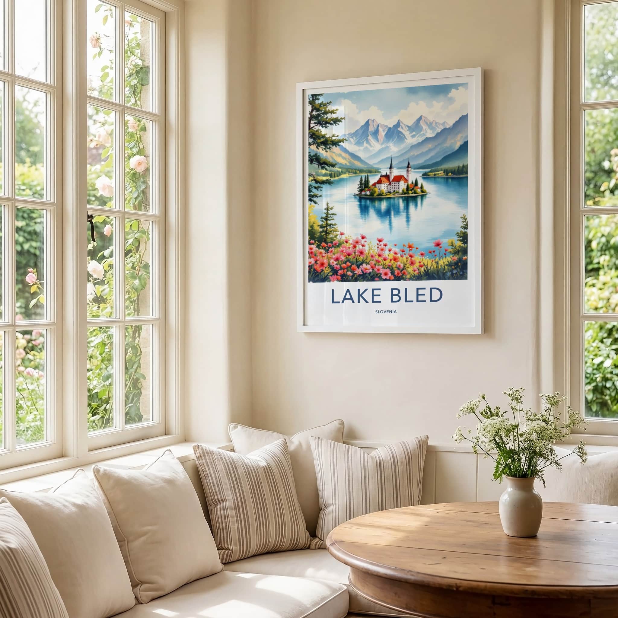 Lake Bled Poster - Slovenia Wall Art - Island Castle Lake Home Decor