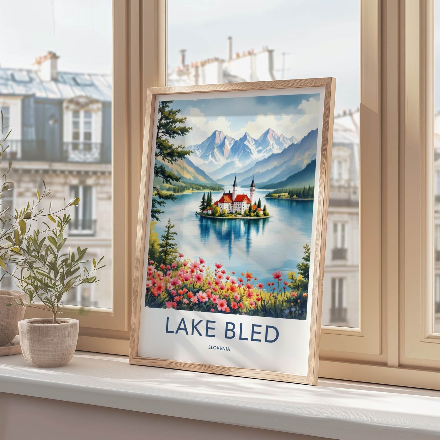 Lake Bled Poster - Slovenia Wall Art - Island Castle Lake Home Decor