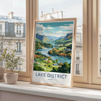 Lake District Poster - England Travel Print - Stunning Lake District View Wall Decor