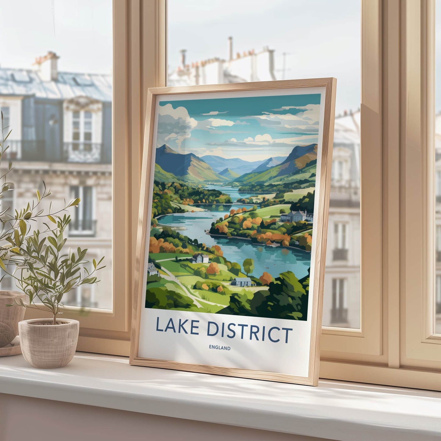 Lake District Poster - England Travel Print - Stunning Lake District View Wall Decor
