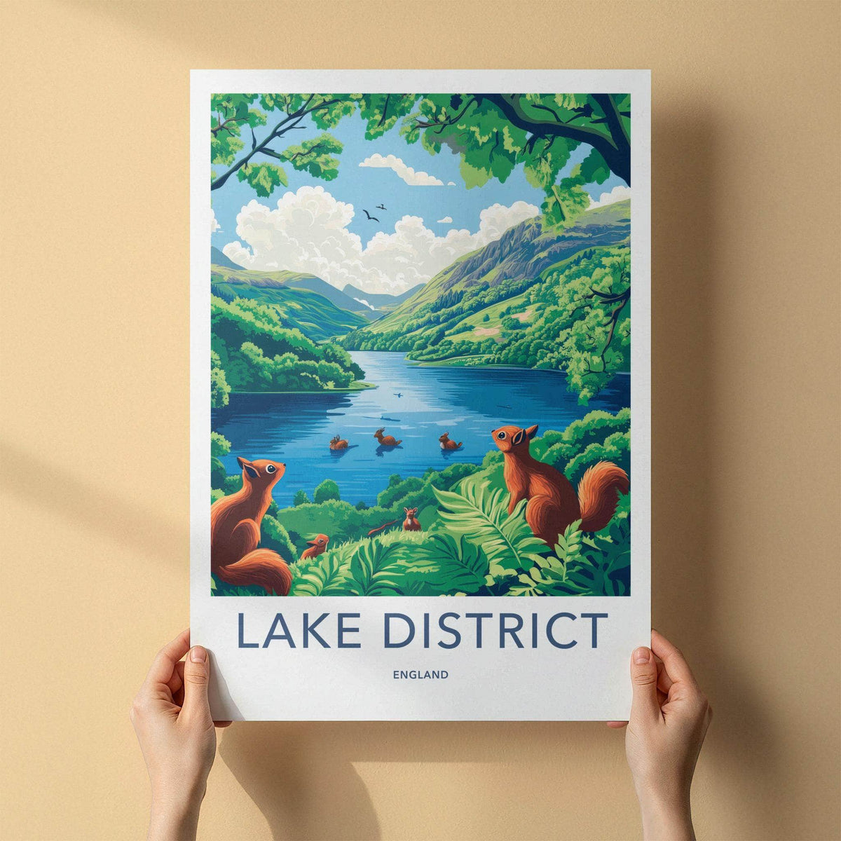Lake District Poster - Vibrant England Wall Art