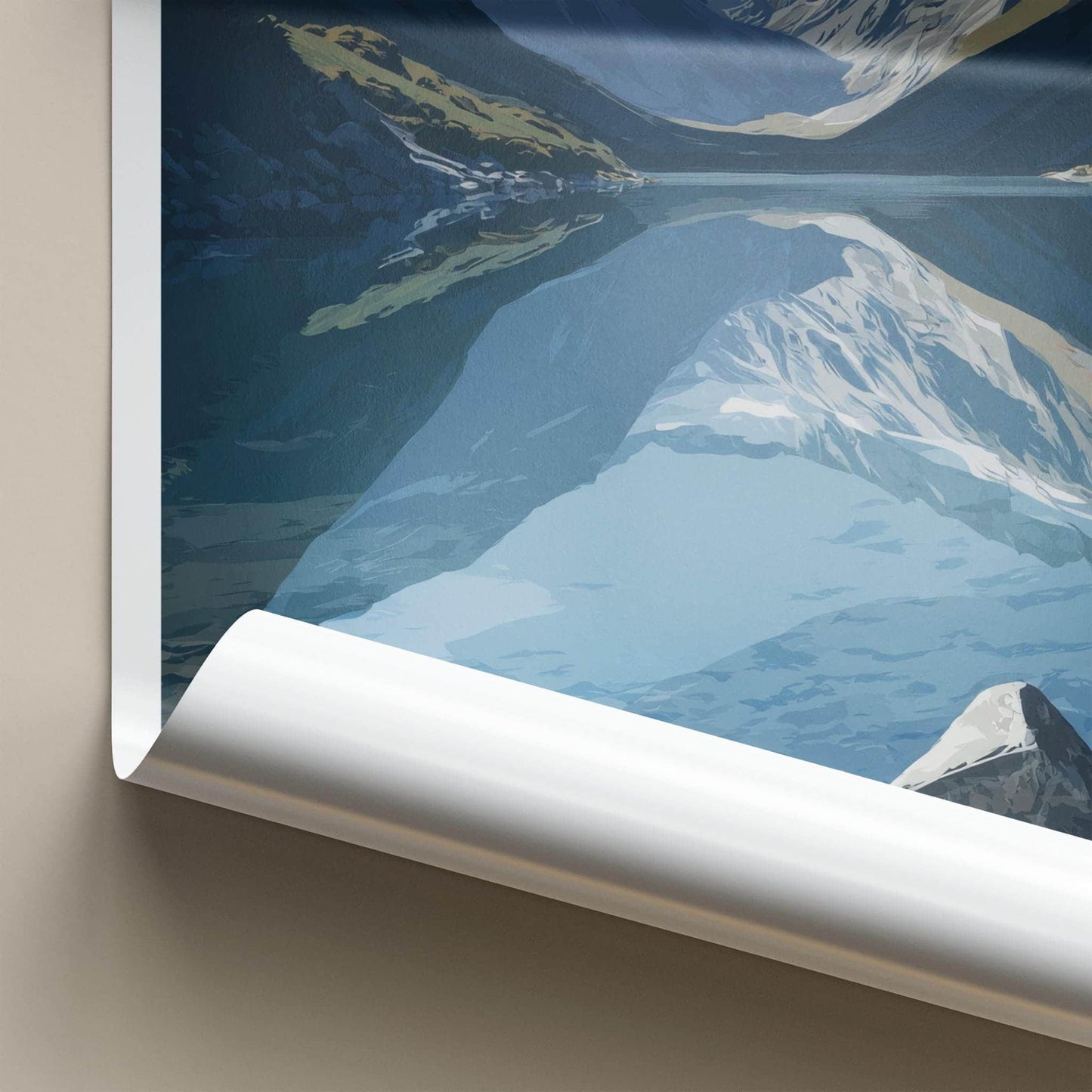 Lake Marian Poster - New Zealand Travel Art - Mountain Lake Reflection Home Decor