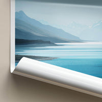 Lake Pukaki Poster - New Zealand Travel Art - Serene Mountain Lake Wall Decor