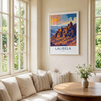 Lalibela Poster - Ethiopia Travel Art - Ancient Hillside Village Home Decor