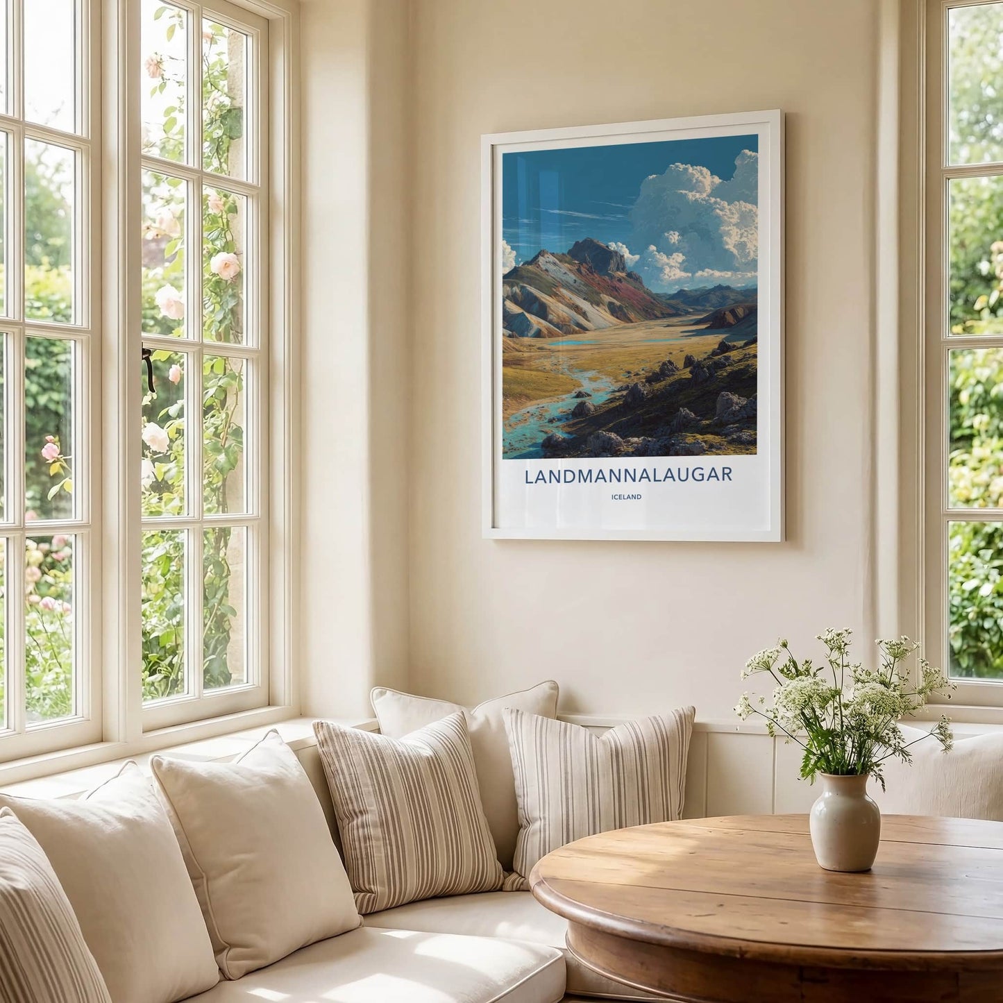 Landmannalaugar Poster Iceland Art Print Valley River Home Decor