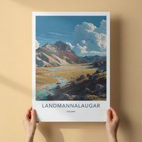 Landmannalaugar Poster Iceland Art Print Valley River Home Decor