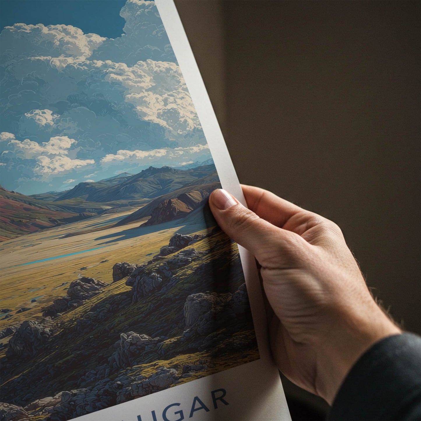 Landmannalaugar Poster Iceland Art Print Valley River Home Decor