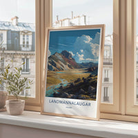 Landmannalaugar Poster Iceland Art Print Valley River Home Decor