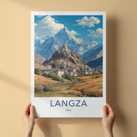 Langza Poster - India Fine Art - Himachal Pradesh Mountain Village Stupa Home Art