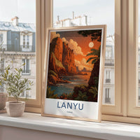Lanyu Poster - Taiwan Travel Art - Red Cliffs Ocean Home Decor