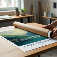 Lapataia Bay Poster - Argentina Travel Art - Tranquil Blue Bay Home Decor
