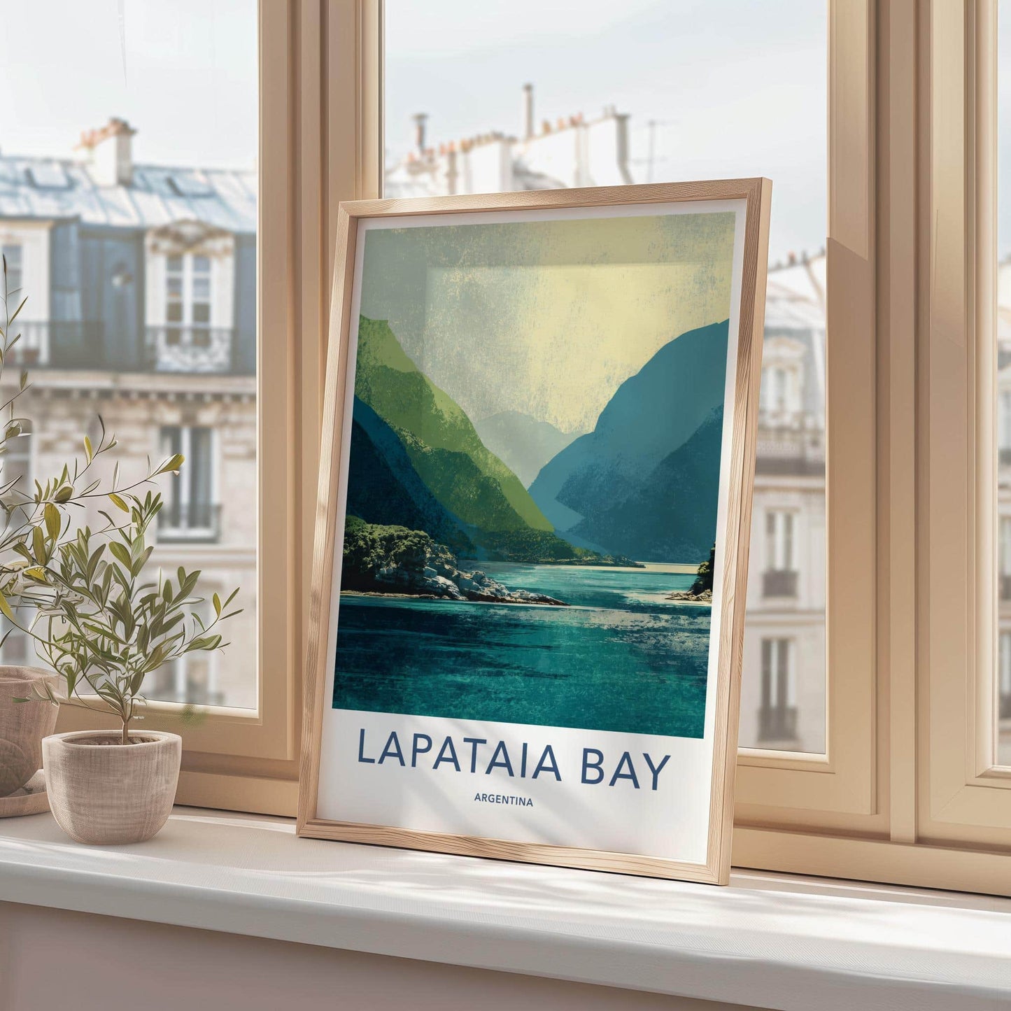 Lapataia Bay Poster - Argentina Travel Art - Tranquil Blue Bay Home Decor