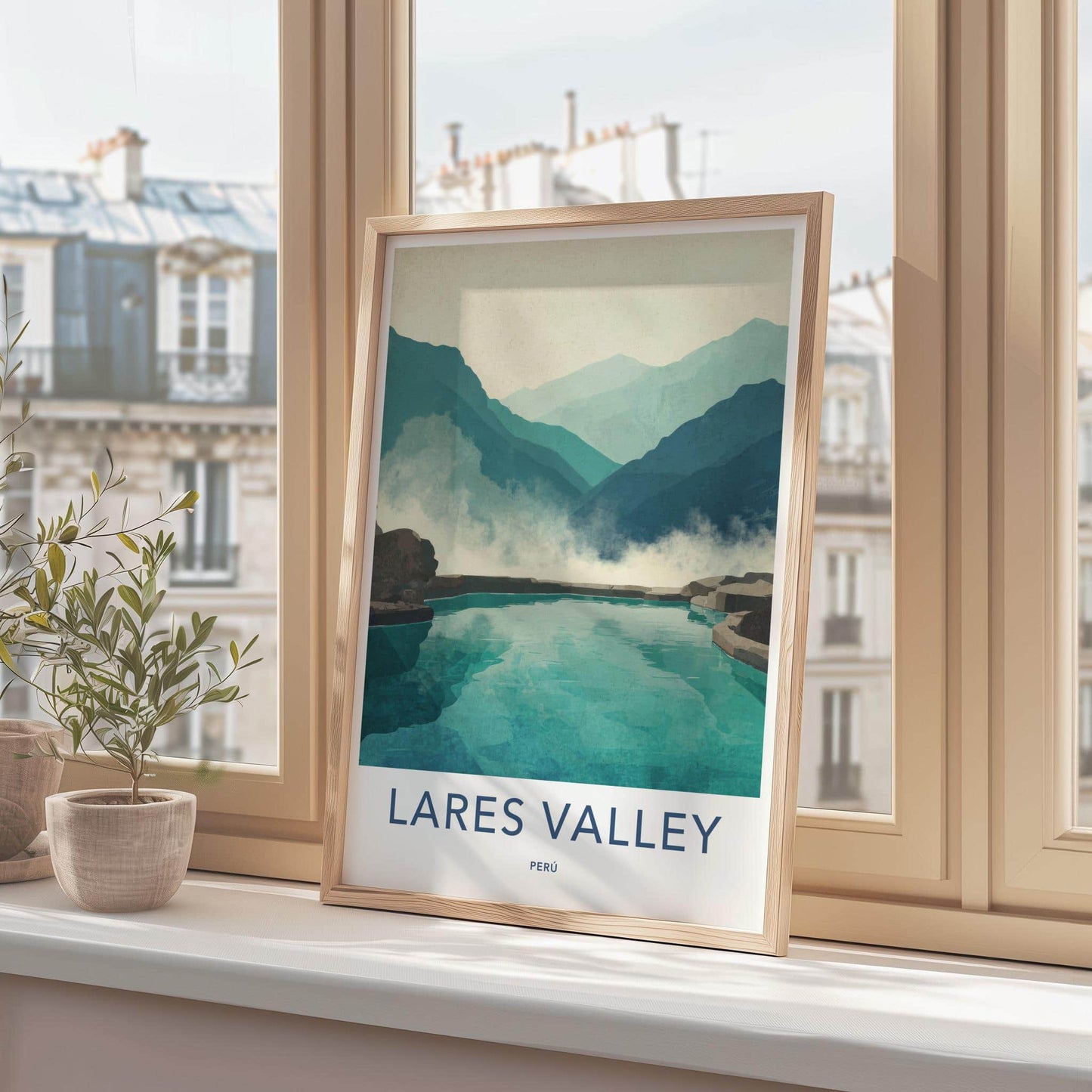 Lares Valley Poster - Peru Framed Art - Steaming Mountain Pool Gallery Art