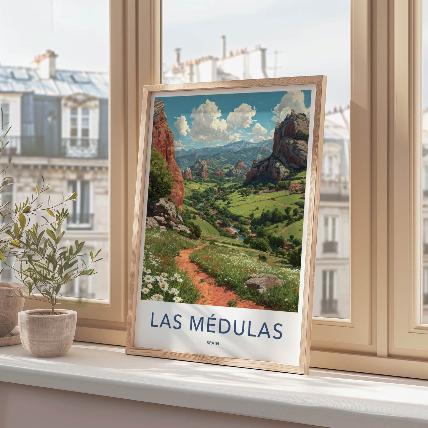 Las Medulas Poster - Spain Travel Print - Mountain Valley Bloom Home Decor