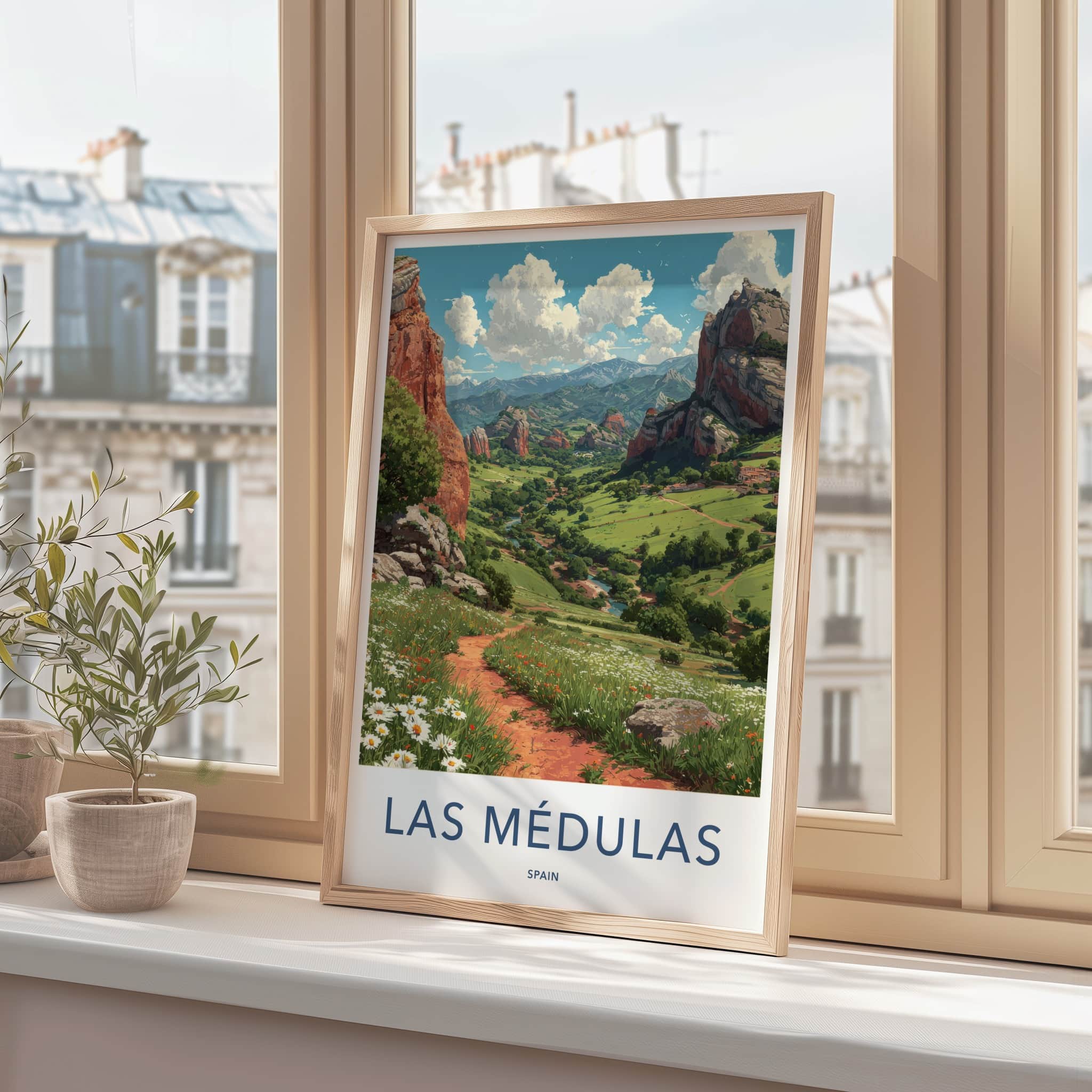 Las Medulas Poster - Spain Travel Print - Mountain Valley Bloom Home Decor