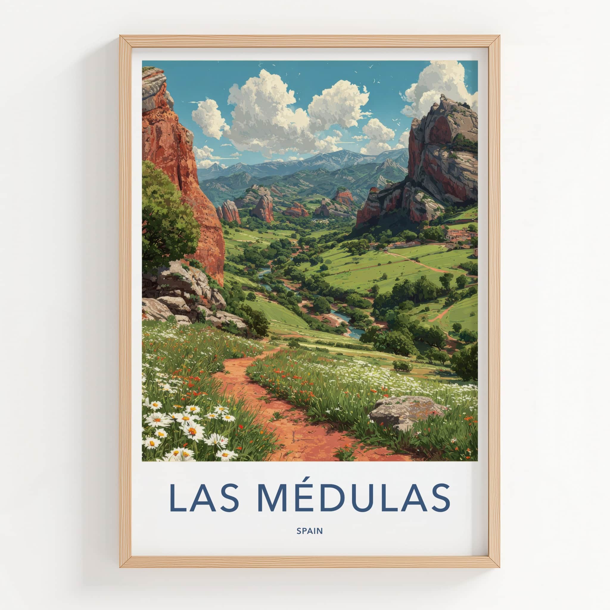 Las Medulas Poster - Spain Travel Print - Mountain Valley Bloom Home Decor