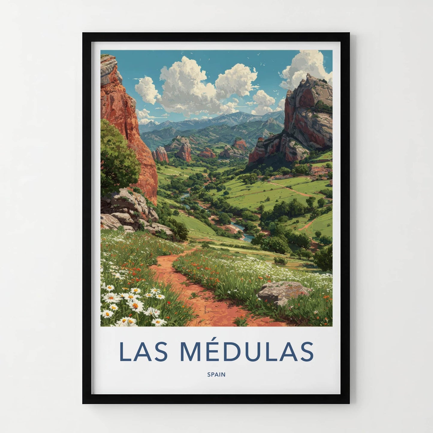 Las Medulas Poster - Spain Travel Print - Mountain Valley Bloom Home Decor