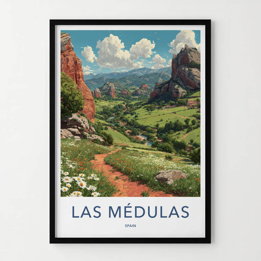 Las Medulas Poster - Spain Travel Print - Mountain Valley Bloom Home Decor