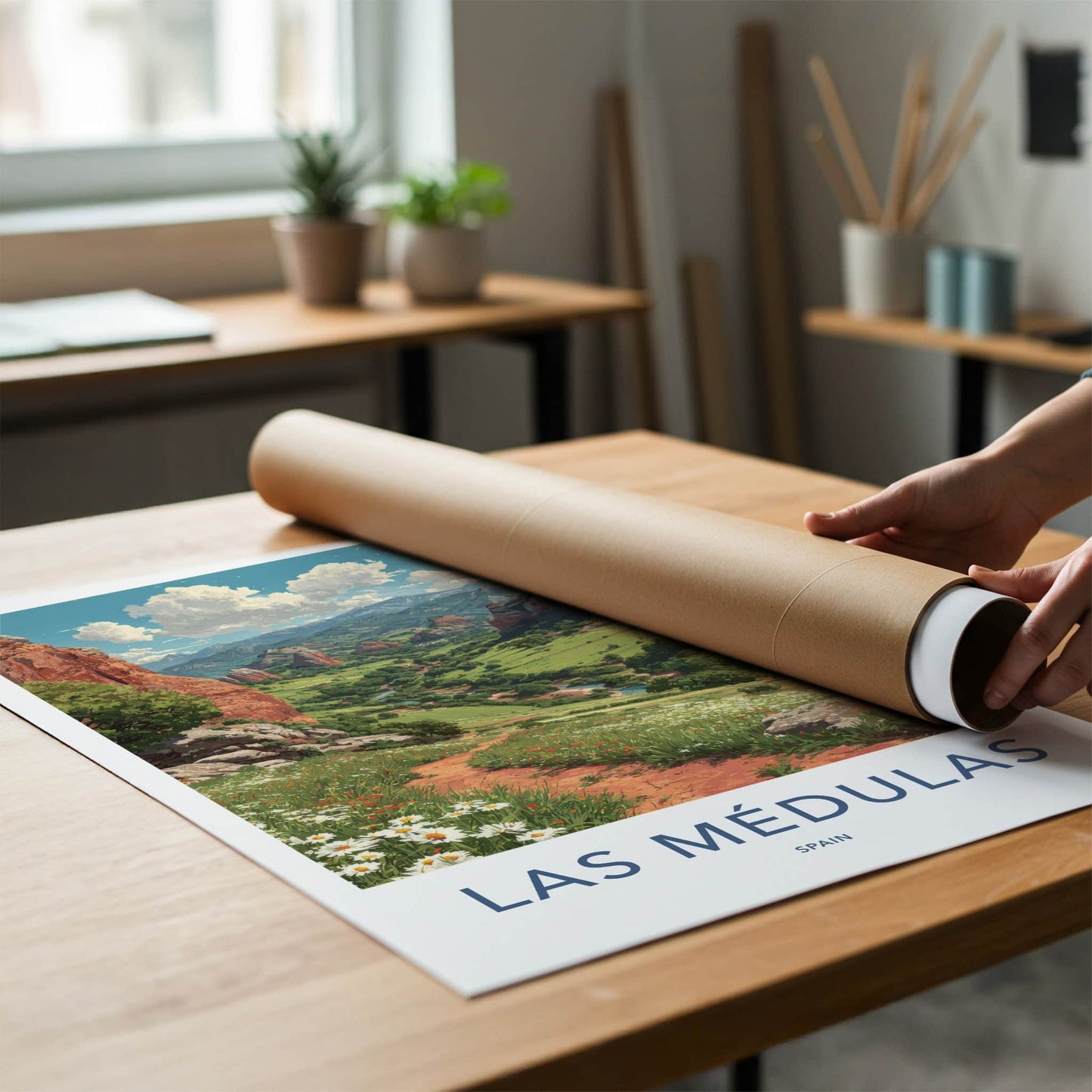 Las Medulas Poster - Spain Travel Print - Mountain Valley Bloom Home Decor