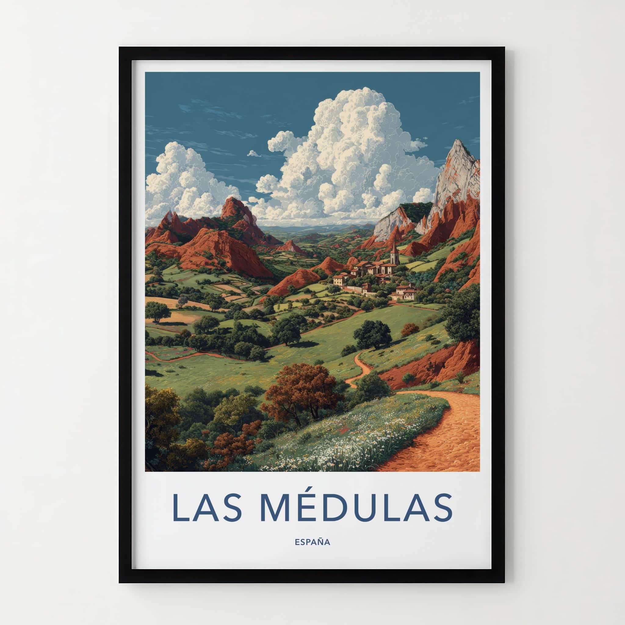 Las Medulas Poster - Spain Travel Print - Red Peaks Village Home Decor
