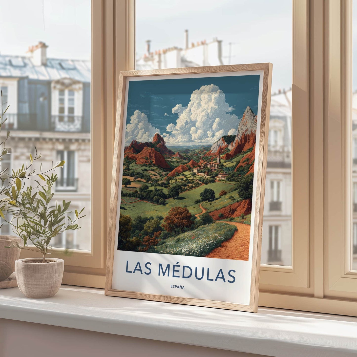 Las Medulas Poster - Spain Travel Print - Red Peaks Village Home Decor